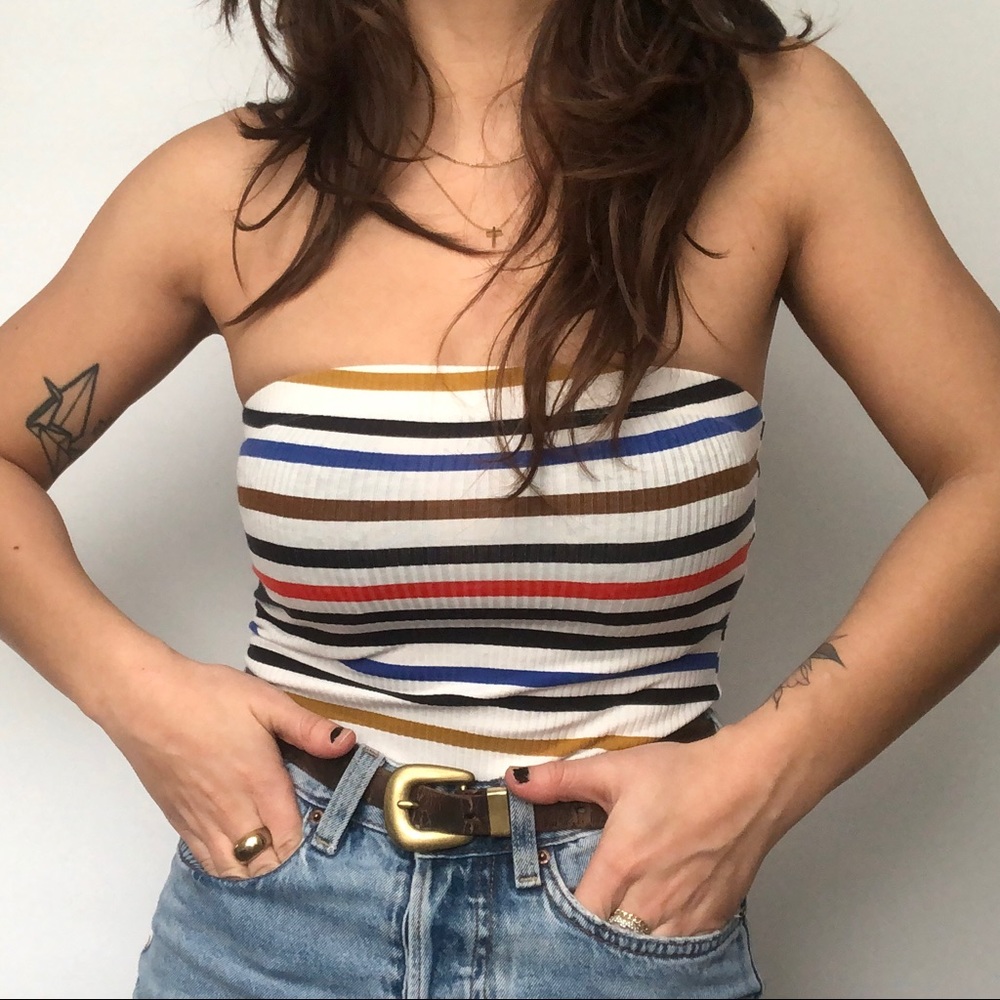 UO • Striped Strapless Bodysuit